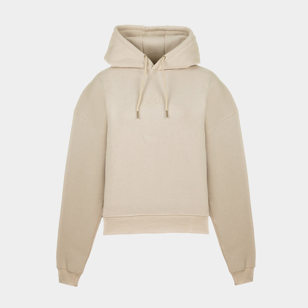 Beige women’s Baze Dessert hoodie – front view