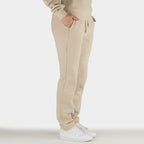 Beige women´s Baze Dessert lock pants - model side view
