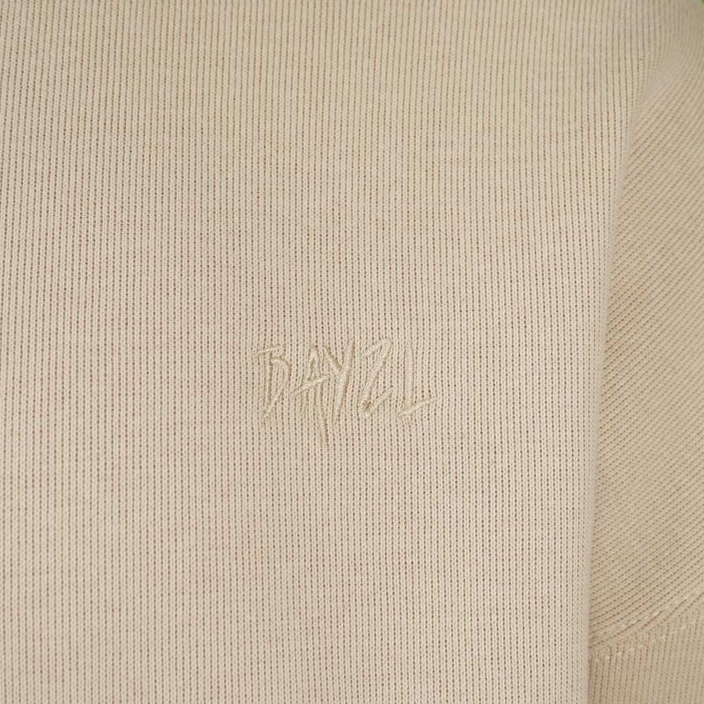 Beige Baze Dessert sweater – front logo view