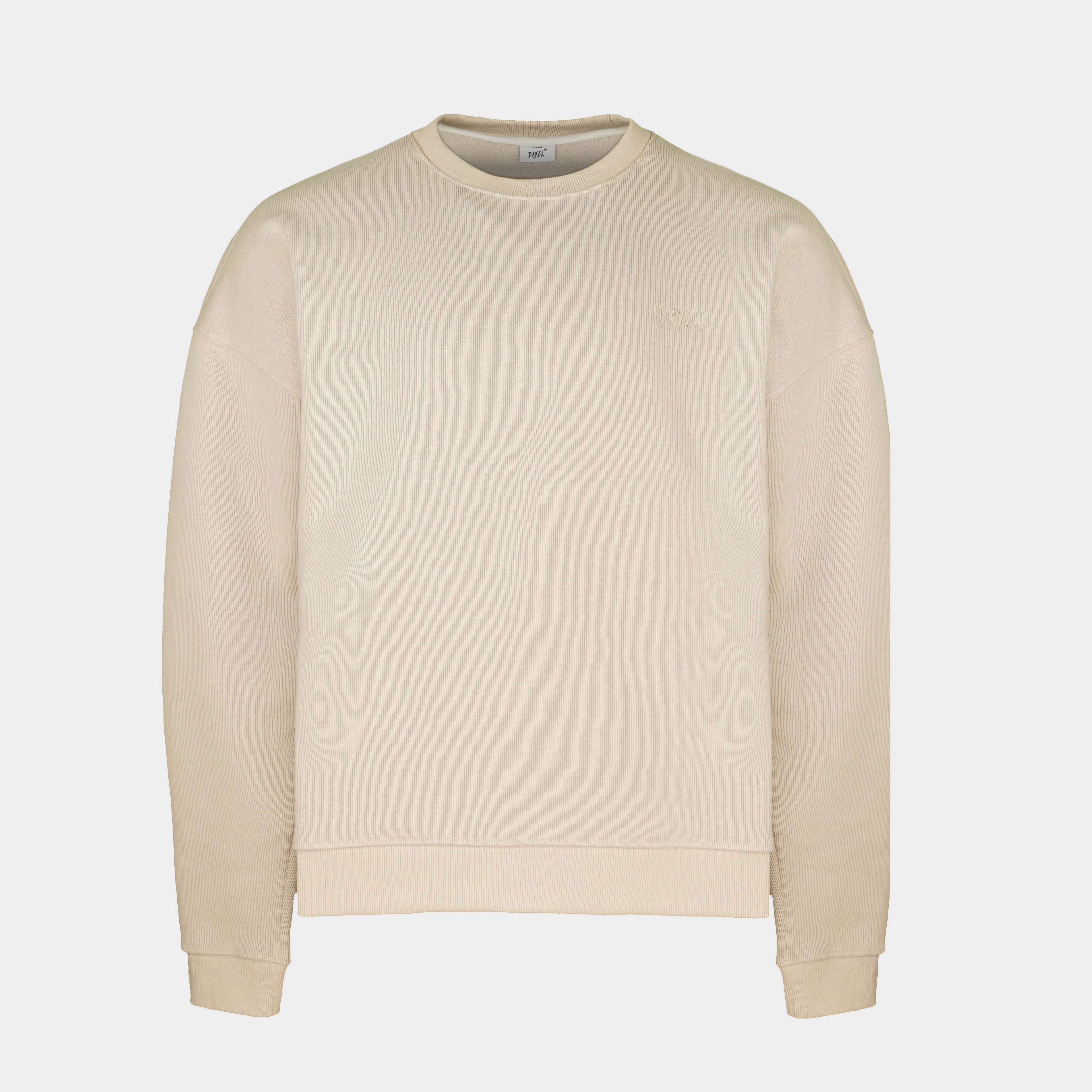 Beige men’s Baze Dessert sweater – front view