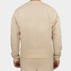 Beige men´s Baze Dessert sweater - model back view