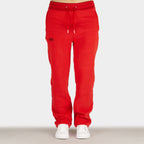 Red women´s Baze Ember flow pants - model front view