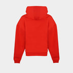 Red women’s Baze Ember hoodie – back view