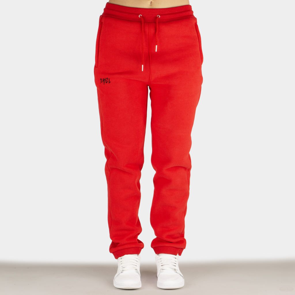 Red women´s Baze Ember lock pants - model front view