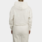 White women´s Baze Ghost crop hoodie - model back view