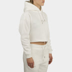 White women´s Baze Ghost crop hoodie - model front view