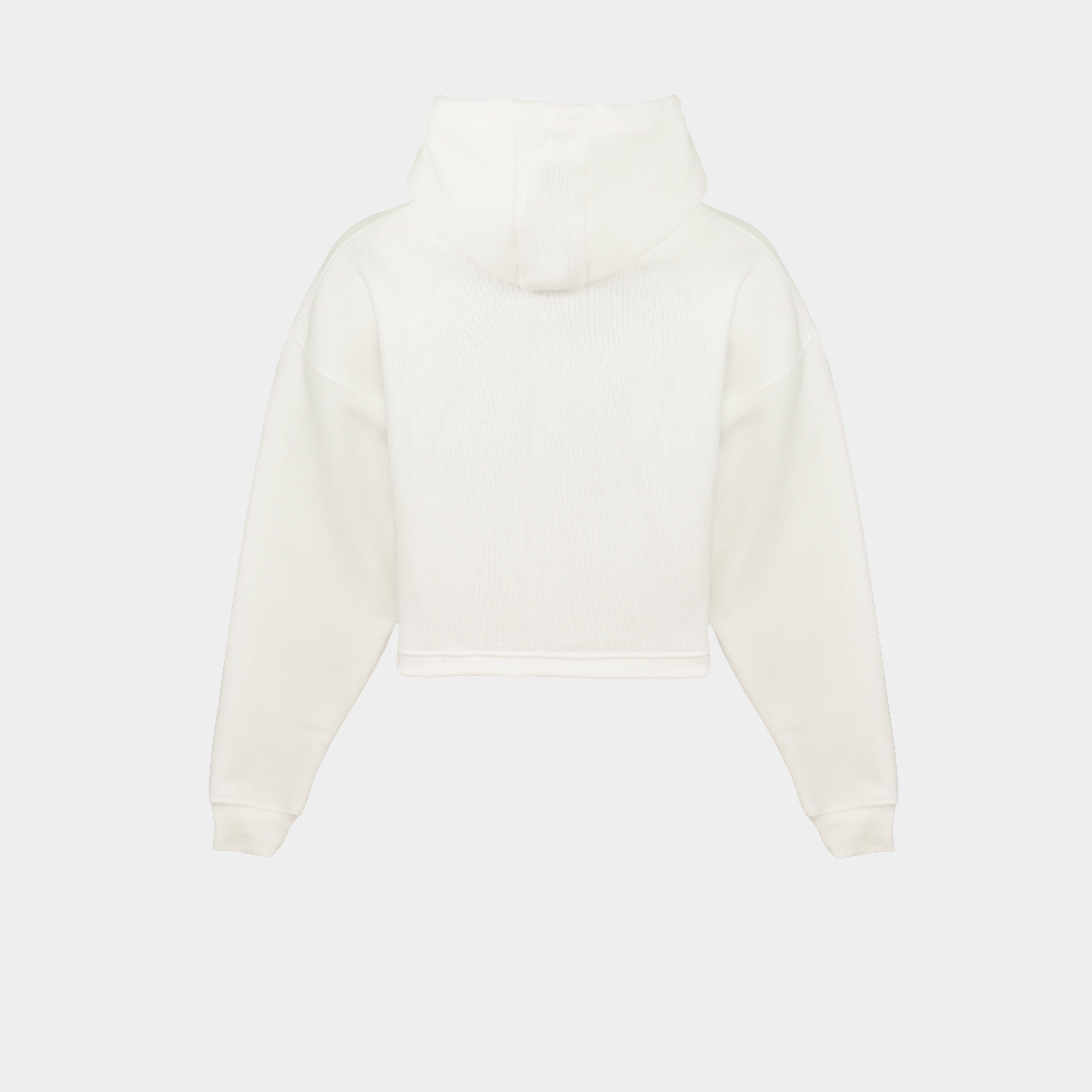 White women’s Baze Ghost crop hoodie – back view