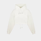 White women’s Baze Ghost crop hoodie – front view