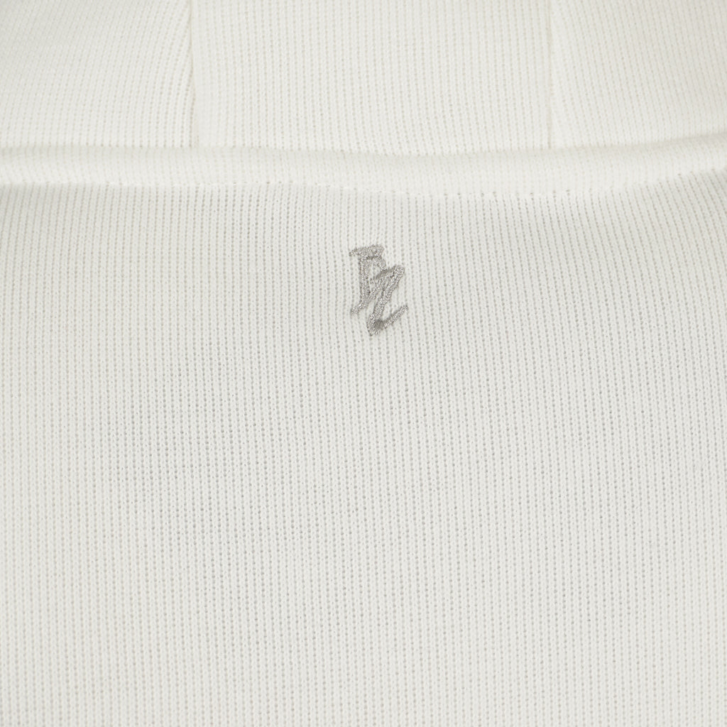 White Baze Ghost hoodie – back logo view