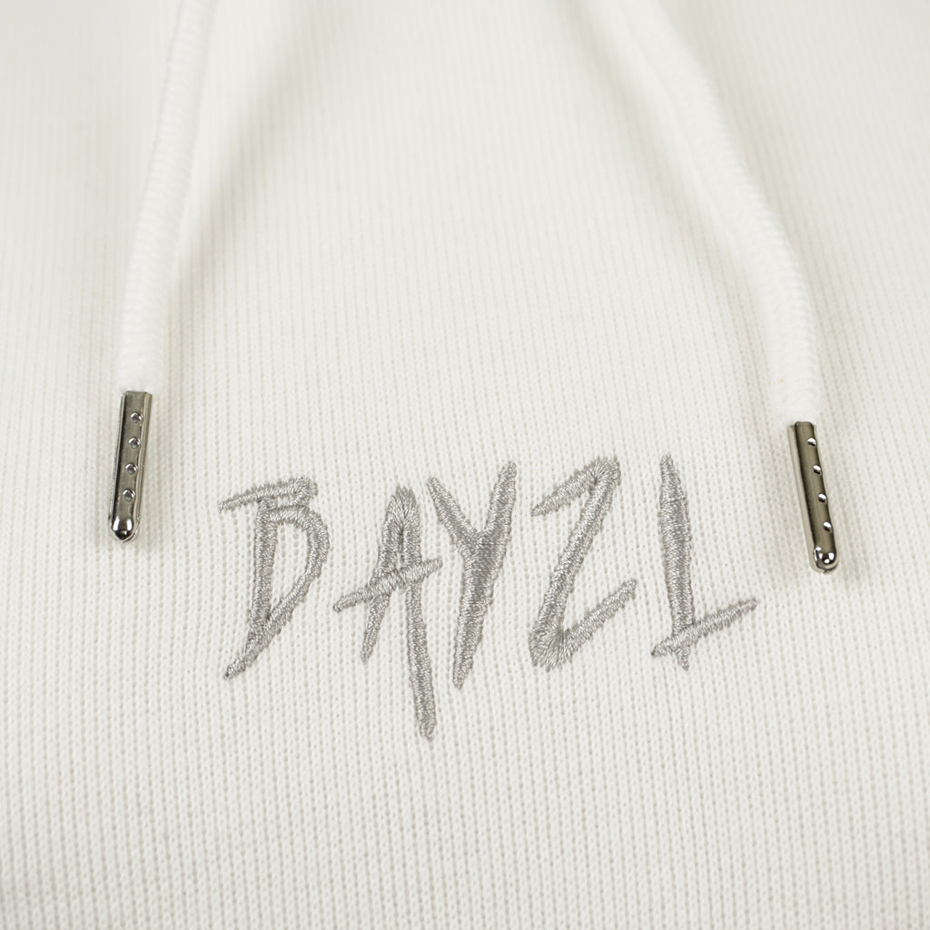 White women’s Baze Ghost hoodie – front logo view