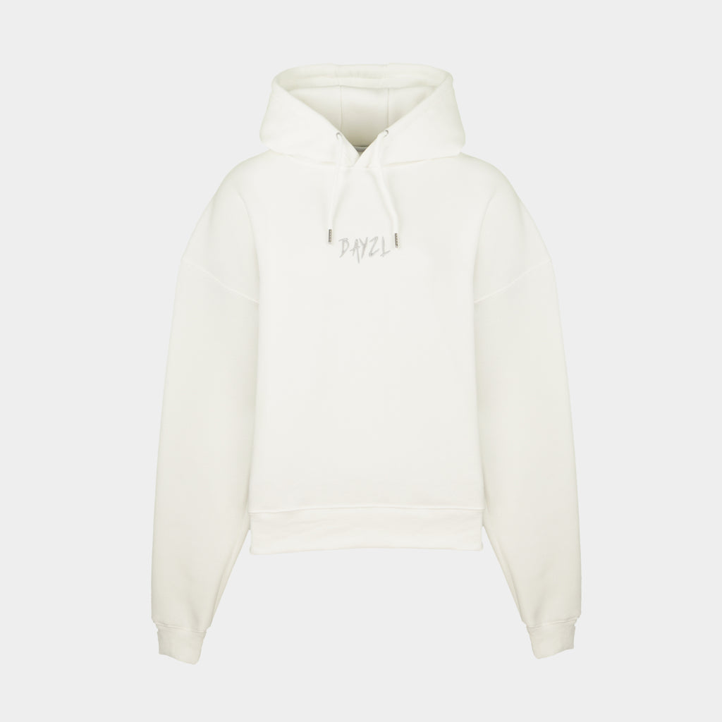 White women’s Baze Ghost hoodie – front view