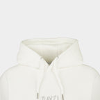 White women’s Baze Ghost hoodie – front hood view