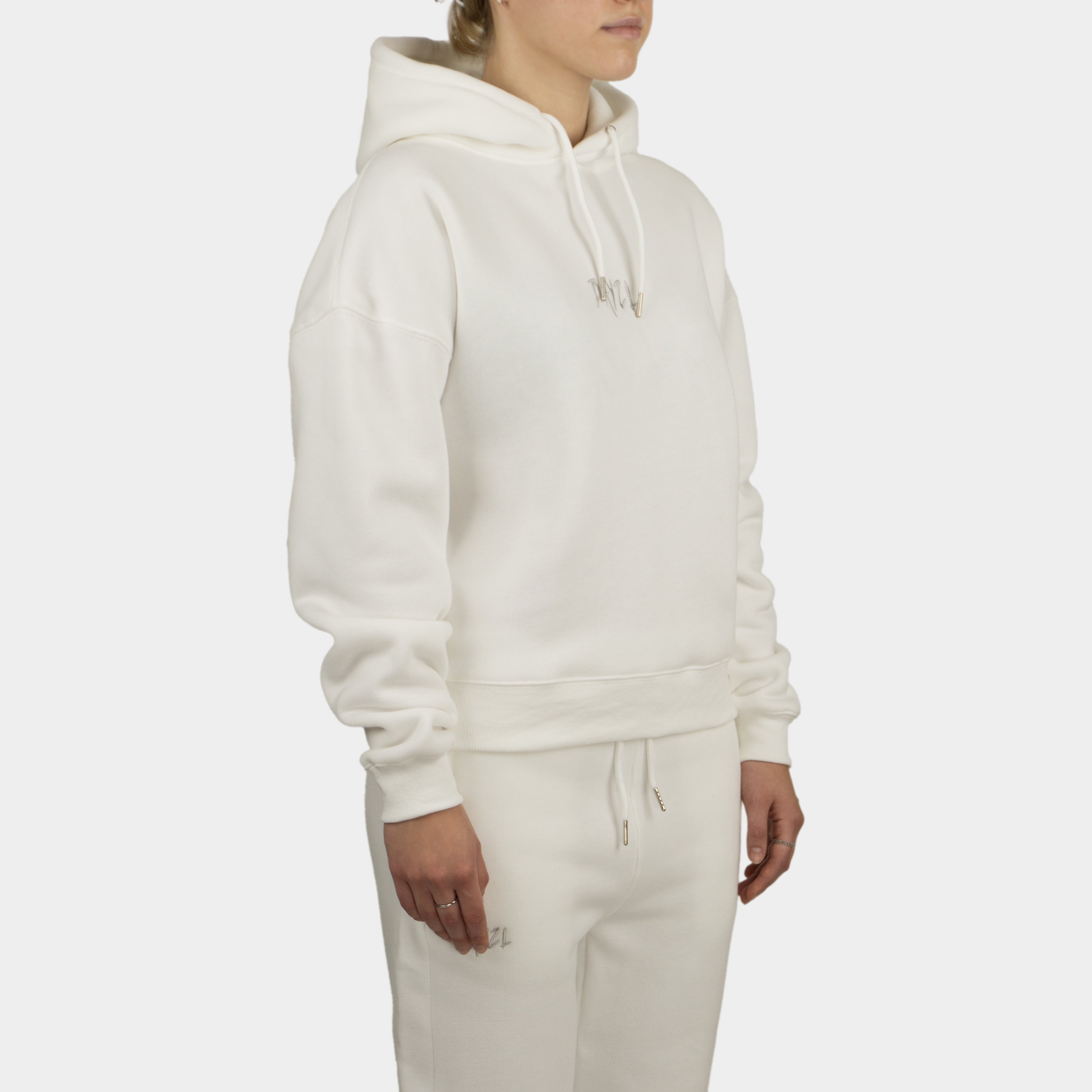 White women´s Baze Ghost hoodie - model front view