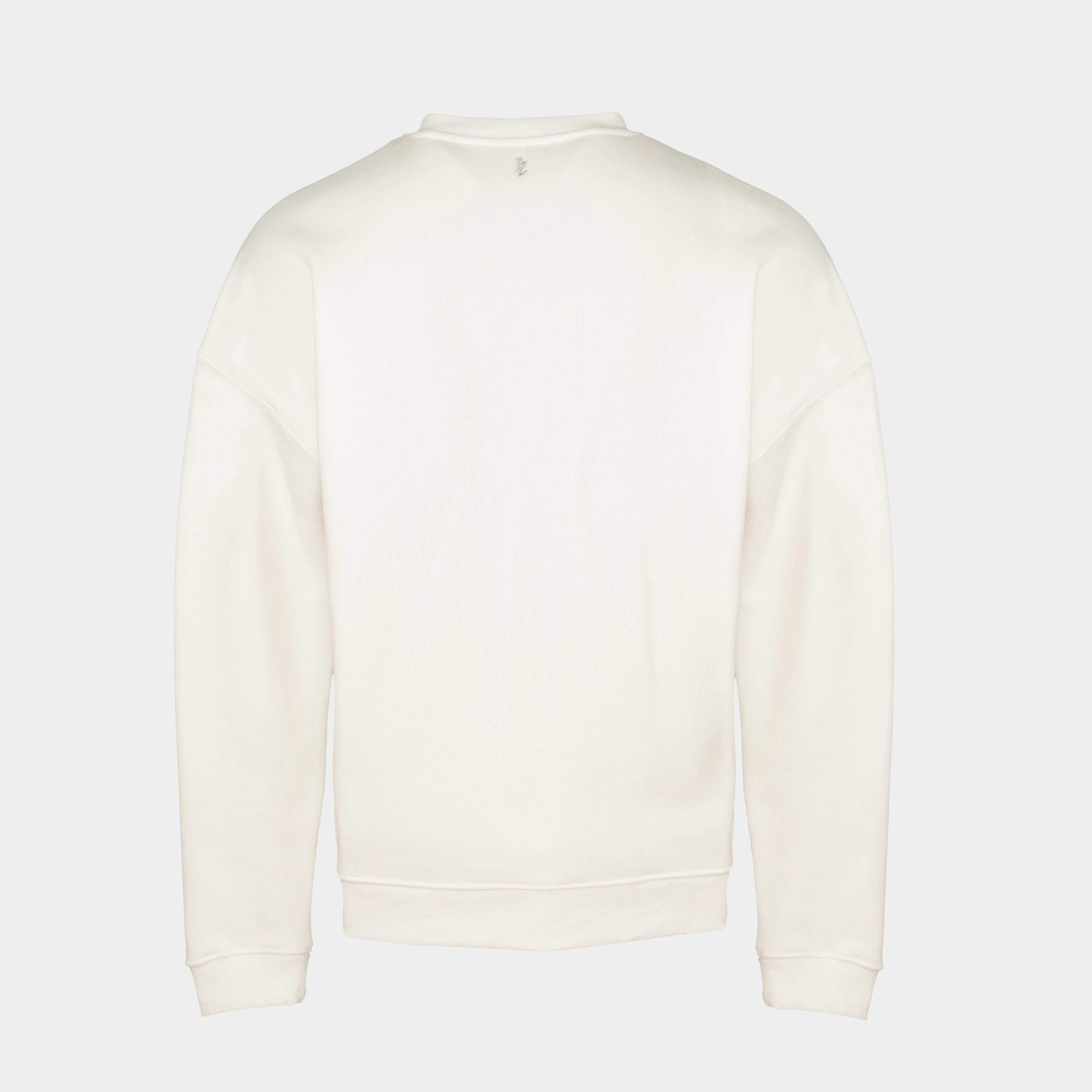 White men’s Baze Ghost sweater – back view