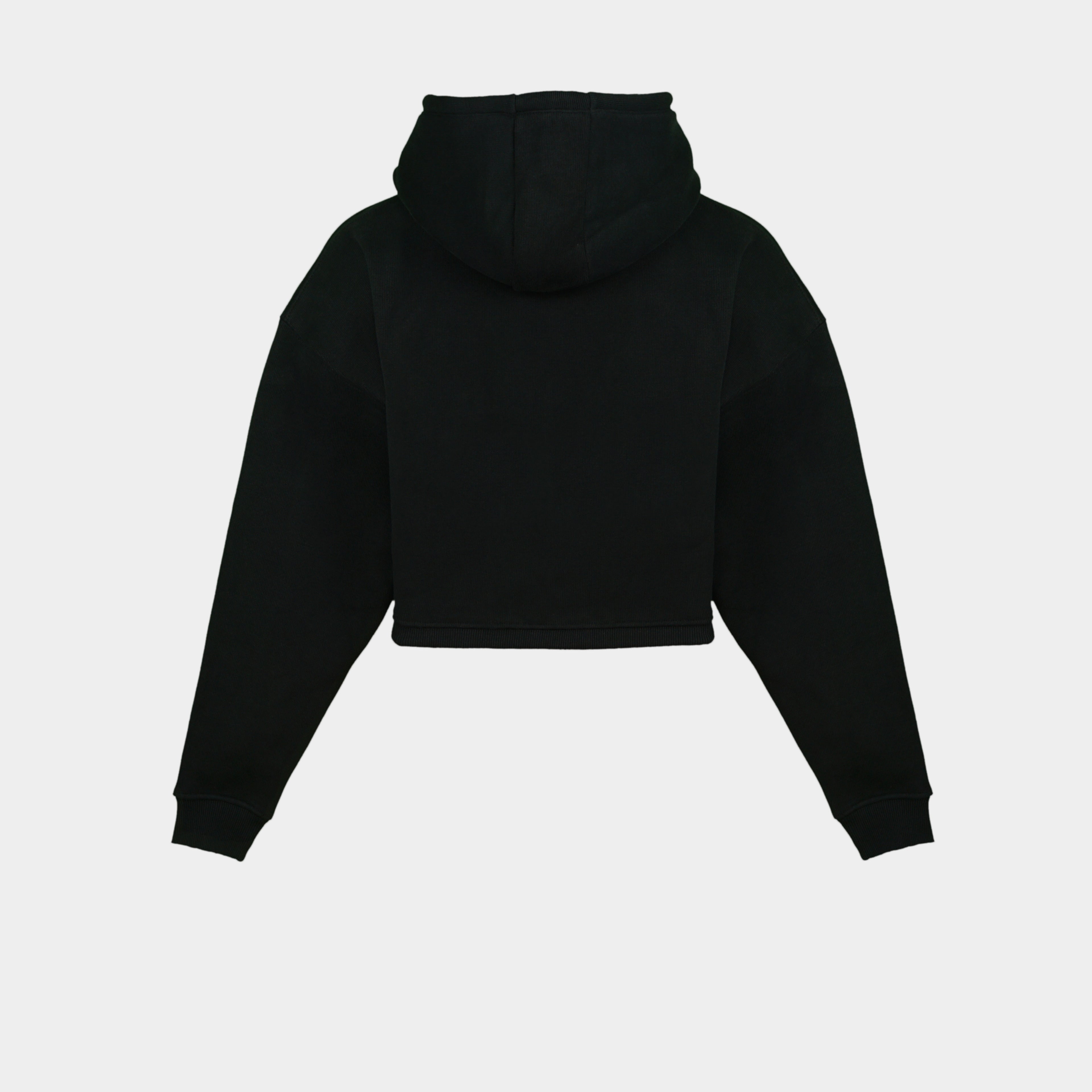 Black women’s Baze Midnight crop hoodie – back view