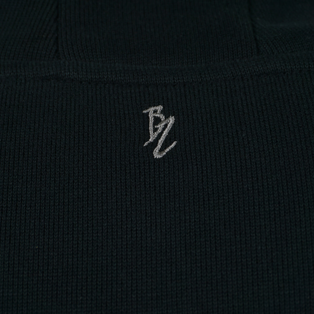 Black Baze Midnight hoodie – back logo view