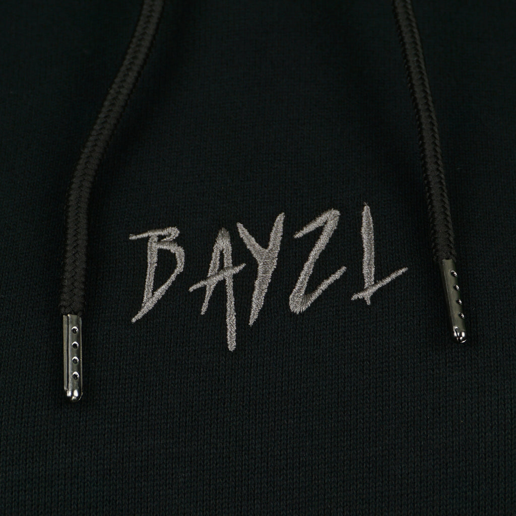 Black women’s Baze Midnight hoodie – front logo view