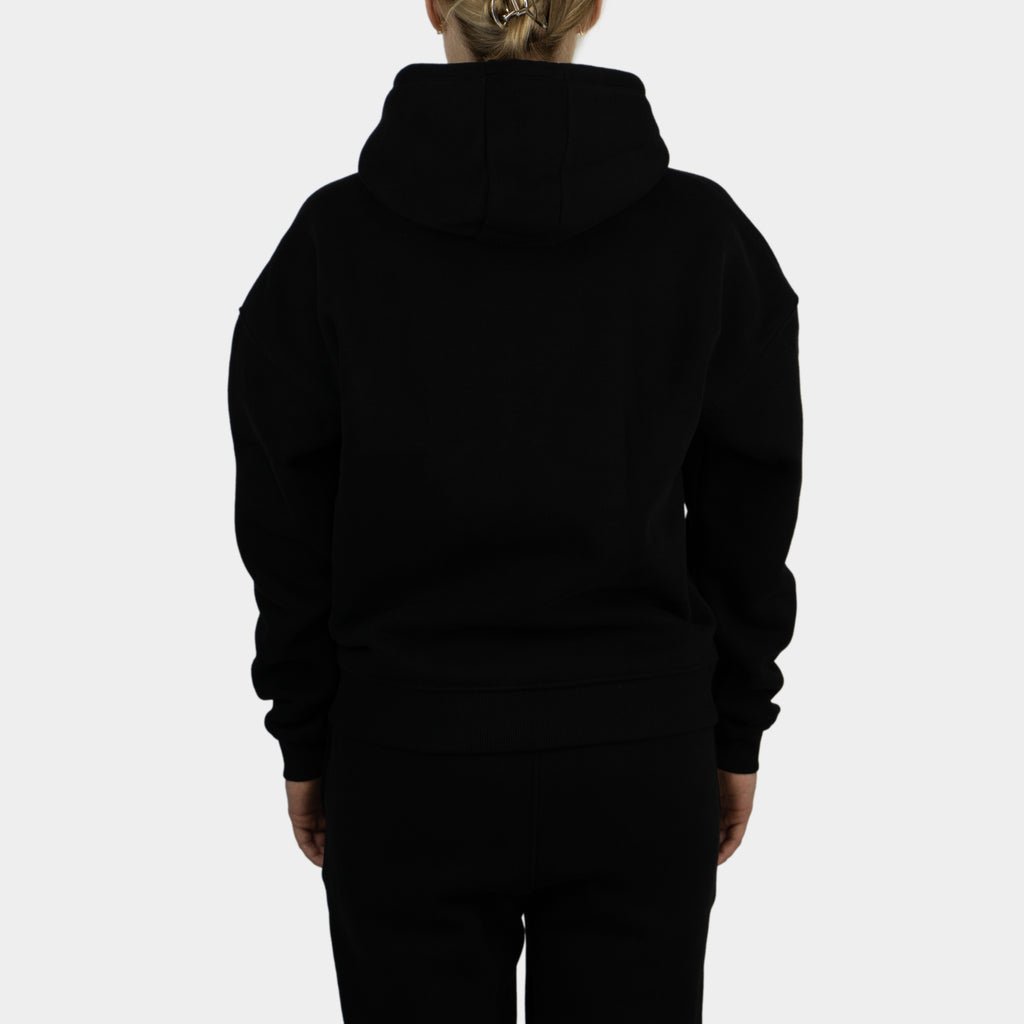 Black women´s Baze Midnight hoodie - model back view