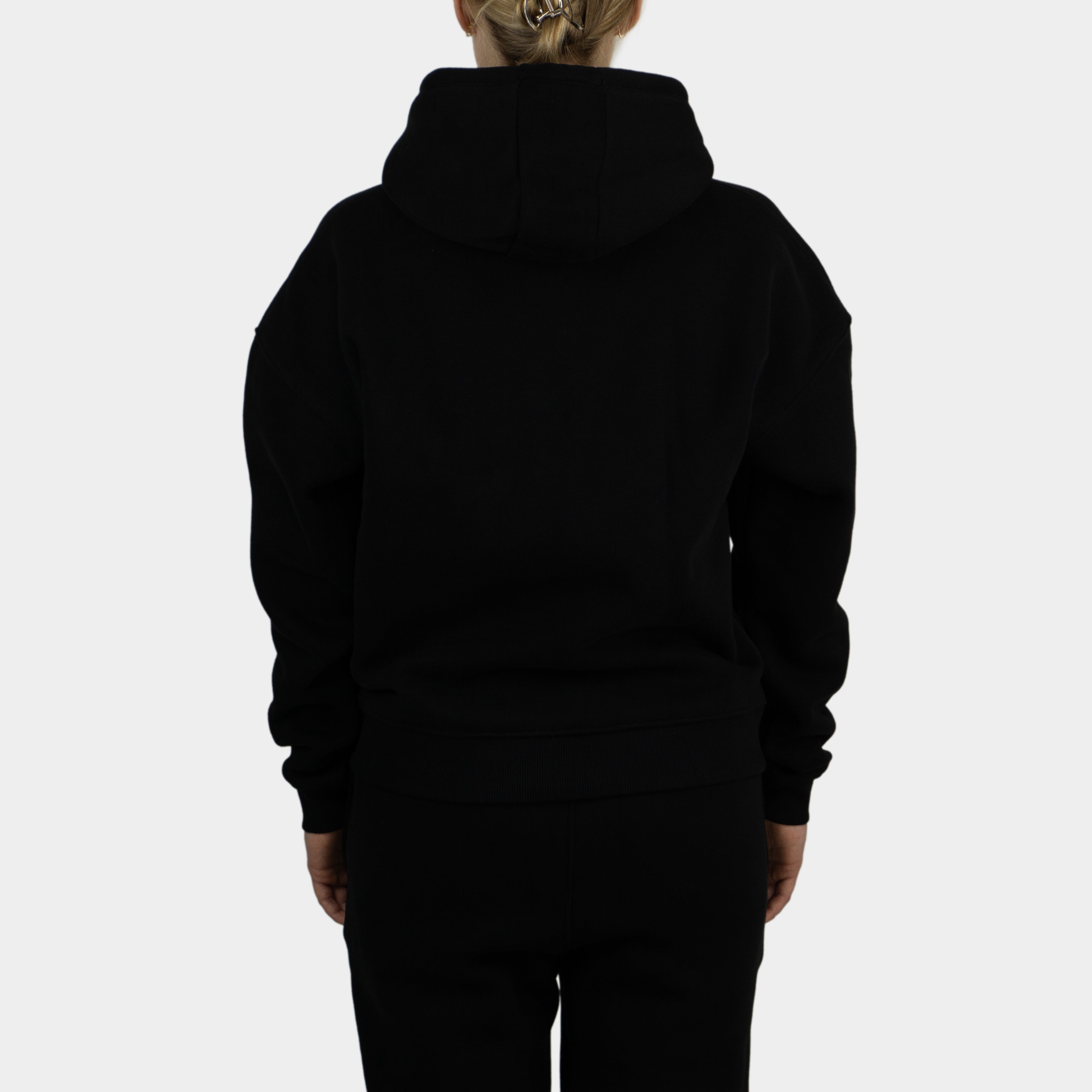 Black women´s Baze Midnight hoodie - model back view