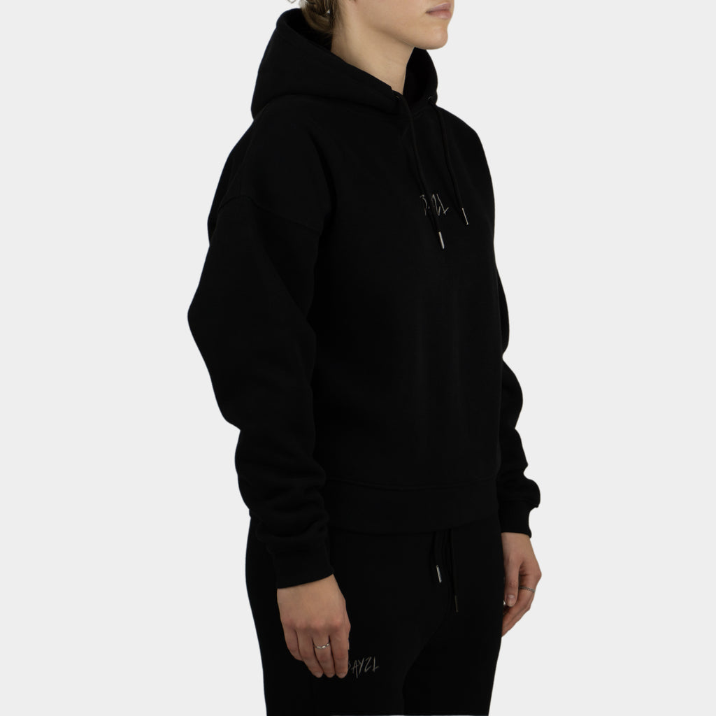 Black women´s Baze Midnight hoodie - model front view