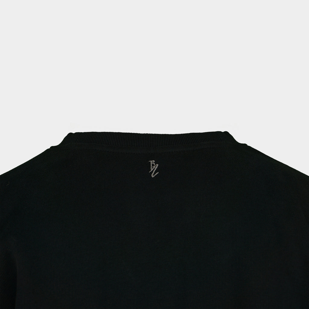 Black men’s Baze Midnight sweater – back logo view