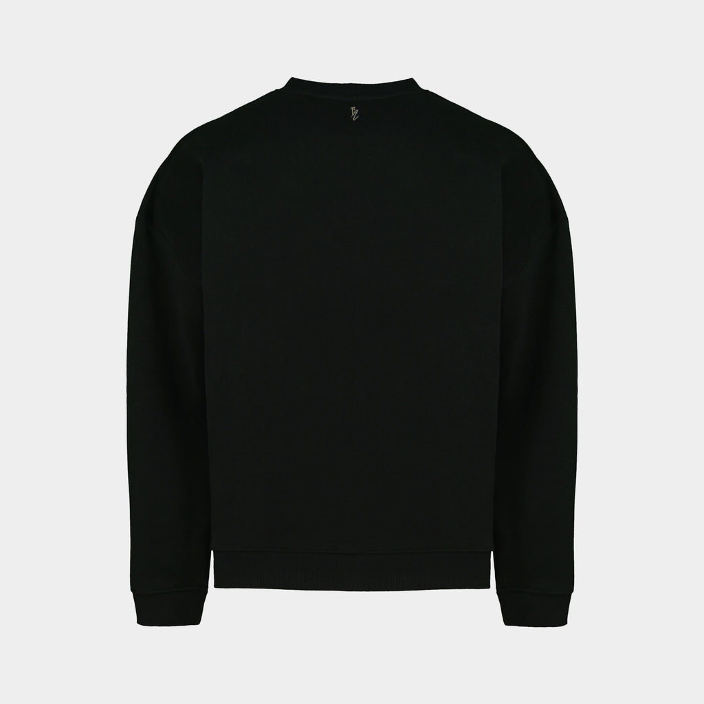 Black men’s Baze Midnight sweater – back view