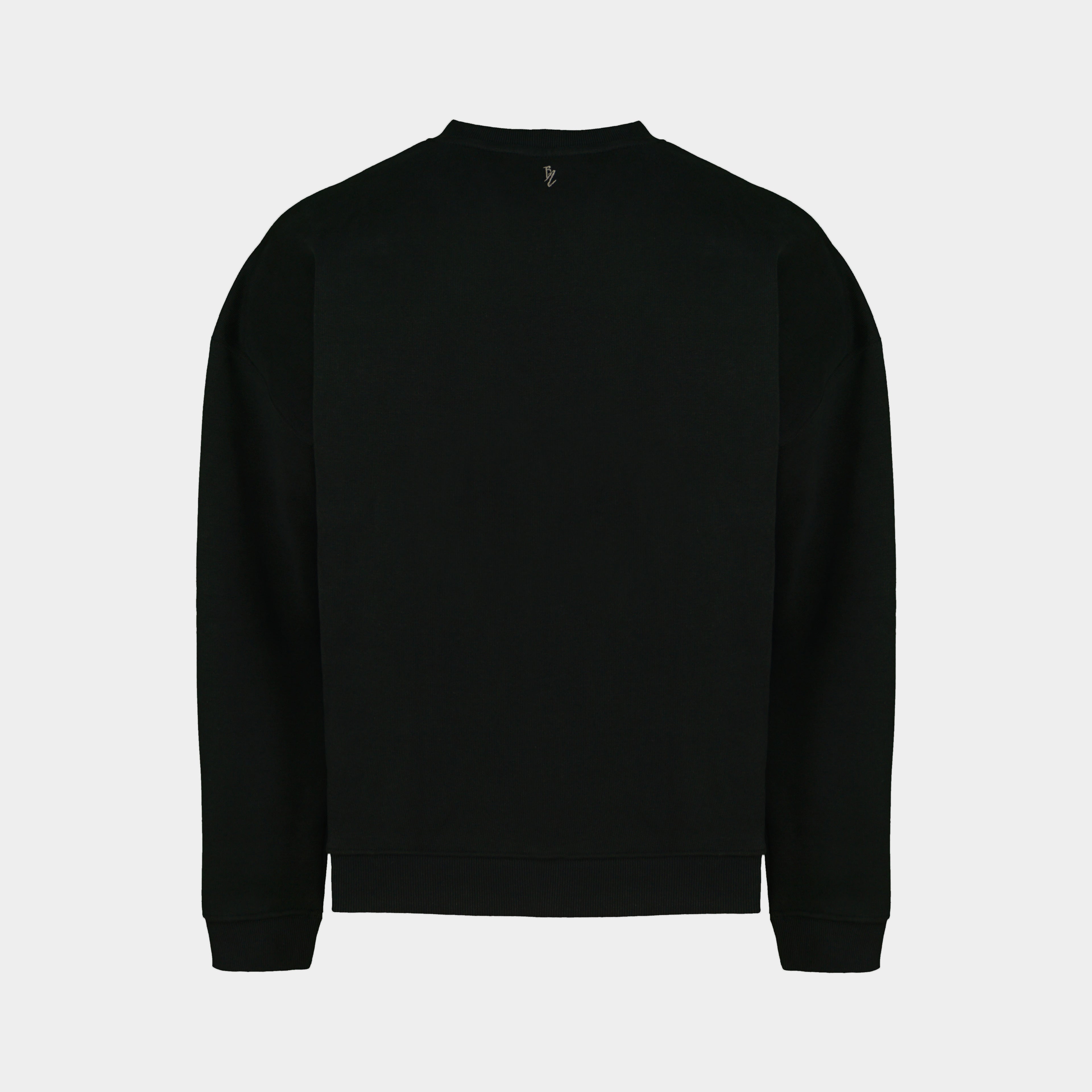 Black men’s Baze Midnight sweater – back view