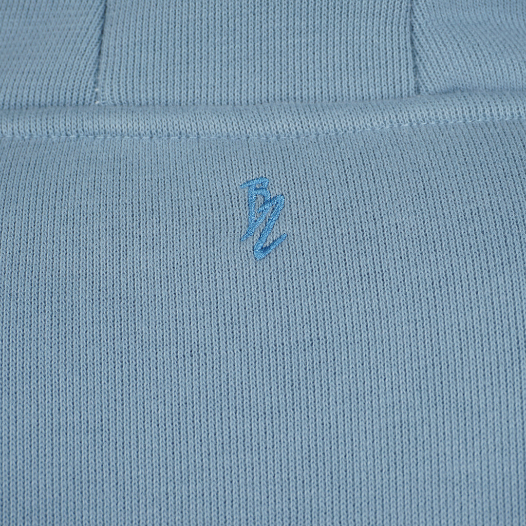Blue Baze Skyline hoodie – back logo view