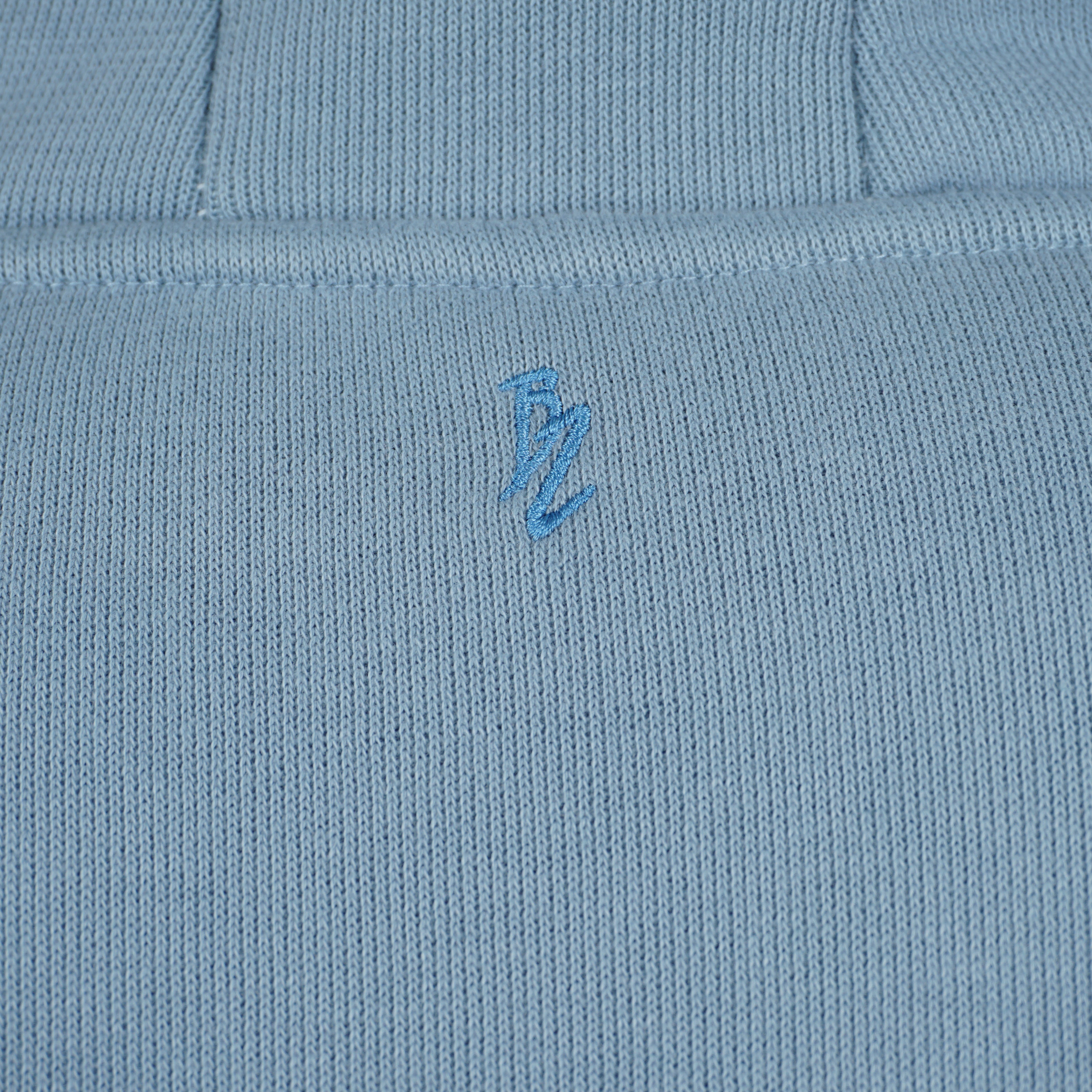 Blue Baze Skyline hoodie – back logo view