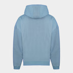 Blue men’s Baze Skyline hoodie – back view