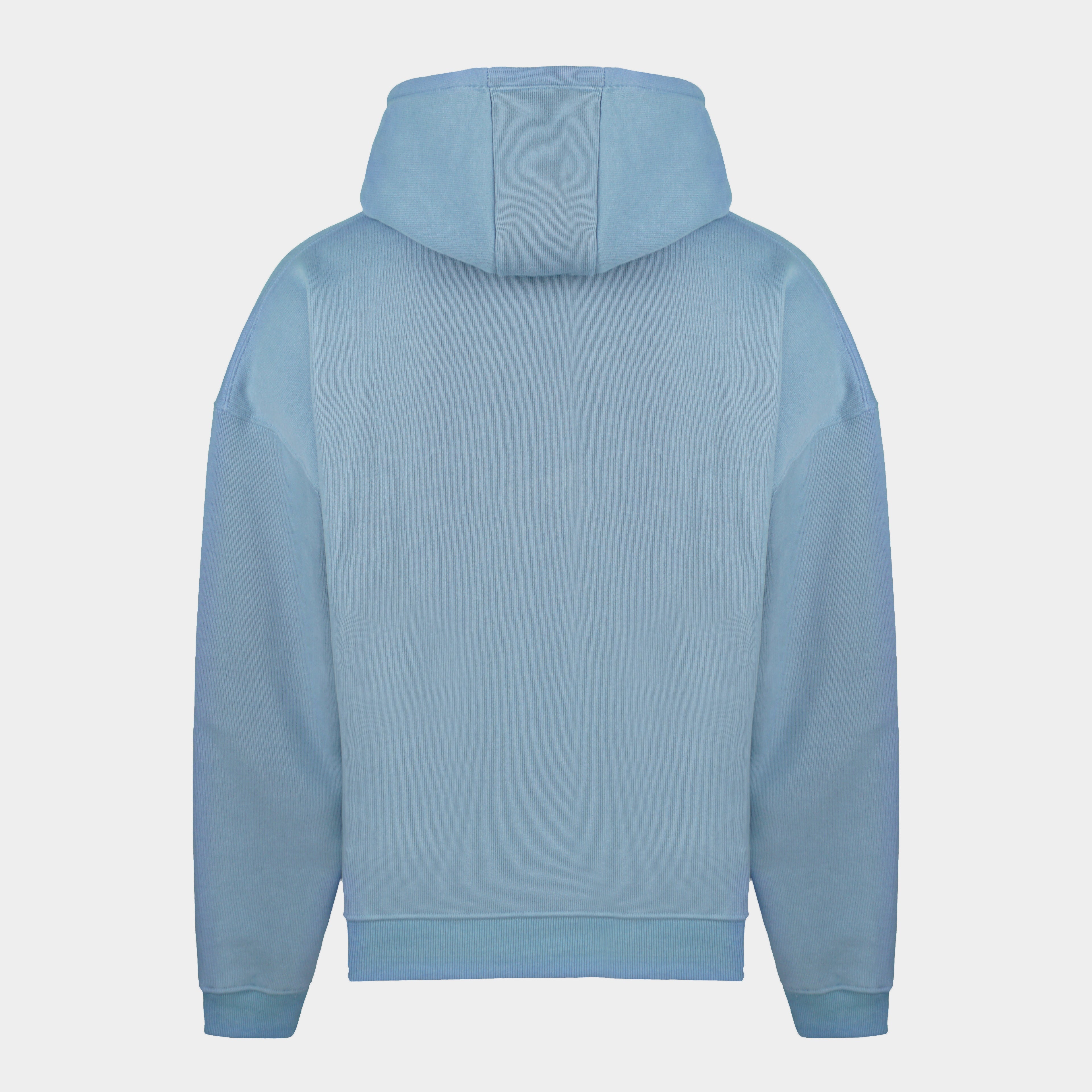Blue men’s Baze Skyline hoodie – back view