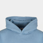 Blue men’s Baze Skyline hoodie – front hood view