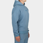 Blue men´s Baze Skyline hoodie - model front view